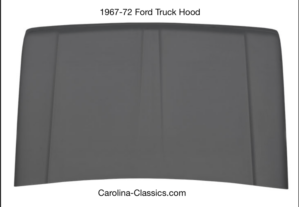 1967-72 Ford Truck Hood  Carolina-Classics.com 