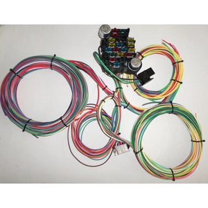 Colored 21 circuit universal wiring harness (12 volt) Fits ALL (Colored 12V-UNI Harness)