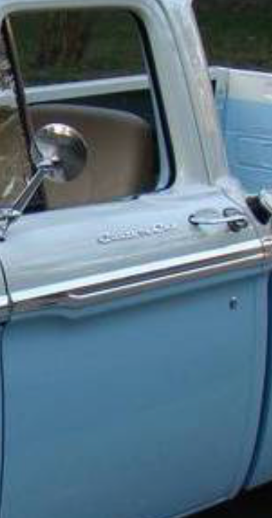 1965-1966 Ford Truck  Door Moldings  sold in pairs  Carolina-Classics.com 