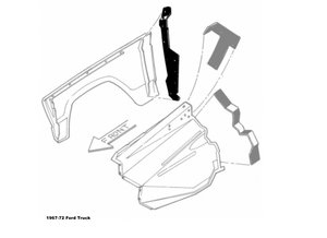 Front Fender To Firewall Seal 1967-72 F-100 to F-350  C7TZ-16246-PR