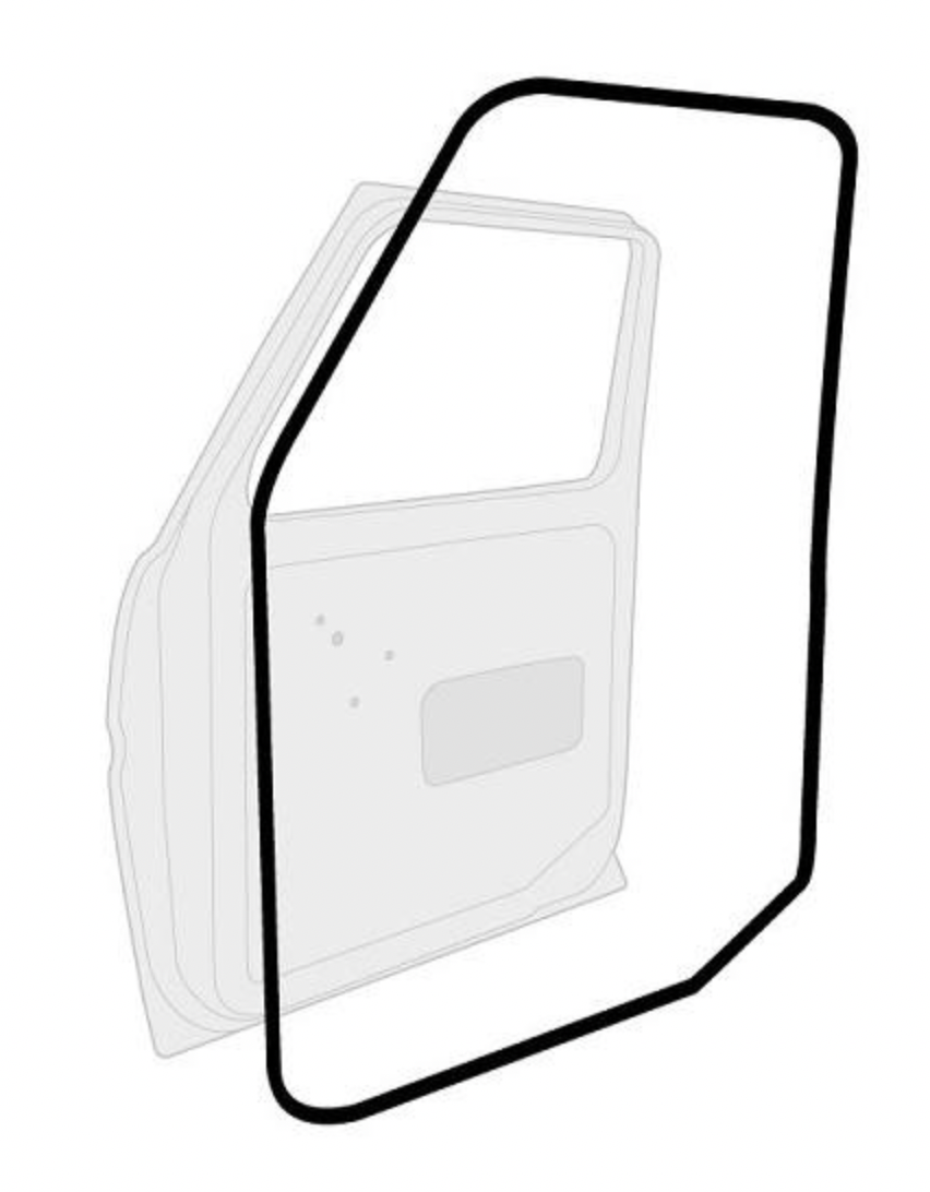 Door Seals, Rubber Weatherstripping (this kit will do both doors) 1973-79 (D3TZ-8120530-PR)