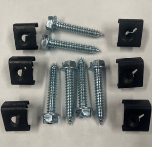 Arm Rest Screw & Clip Kit, (Includes 6 Screws & 6 Clips) for 1968-72 (C8AZ-6224146-A)