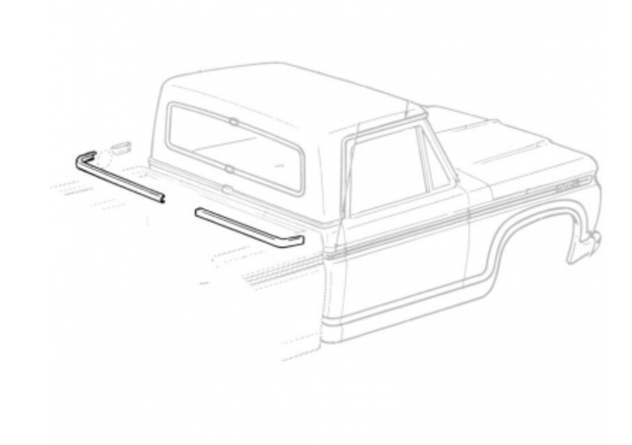 Moulding: Back Belt Molding with Clips 1973-79 D3TZ-10423A20-PR