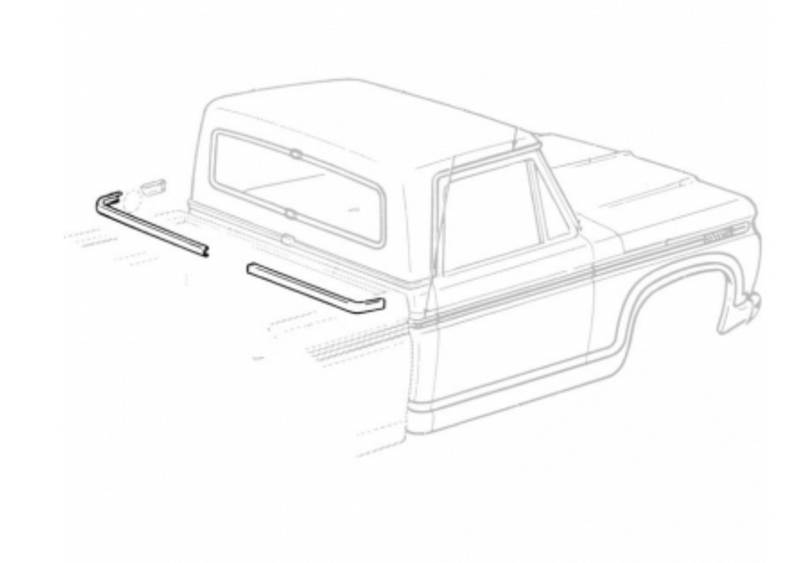 Moulding: Back Belt Molding with Clips 1973-79 D3TZ-10423A20-PR