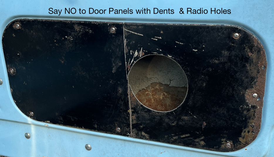 Door Access Panel USA Made for 1961-66  Carolina-Classics.com  w/o dents and Radio Holes