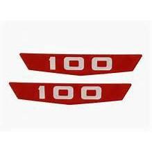 100 Side Hood Emblem (plastic inserts) 1961-64 ( C1TZ-16720-A)