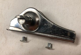 This 1961-66 Ford truck L.H. vent window handle bracket comes with rivets. It is made from Stainless Stell and is sold by Carolina Classics F-100's.
