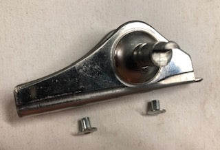 This 1961-66 Ford truck R.H. vent window handle bracket comes with rivets. It is made from Stainless Stell and is sold by Carolina Classics F-100's