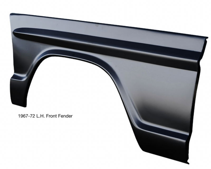 F100 Casing Front fender L.H. STEEL (fits F-100, F-250) 1967-72 C7TZ-16006-L ...