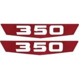 350 Side Hood Emblem (plastic insert), 1961-66 F-350 (C3TZ-16719-350)