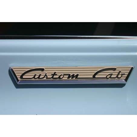 Custom Cab Door Emblems, CHROME & IVORY, (sold in pairs) 1955-56 (B5C-8125622-PR)