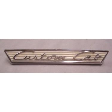 Custom Cab Door Emblems, CHROME & IVORY, (sold in pairs) 1955-56 (B5C-8125622-PR)