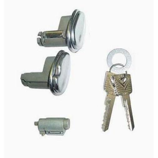 Door lock and ignition cylinder kit. (includes 2 door lock, 1 ign. cylinder, and 2 keys) 1953-60 (B2A-7022050-A)