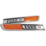F-100 side hood emblem (sold in pairs only) 1968-72 ( C8TZ-16720-PR)