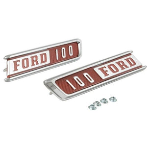 F-100 side hood emblems (sold in pairs only) 1967 (C7TZ-16720-PR)