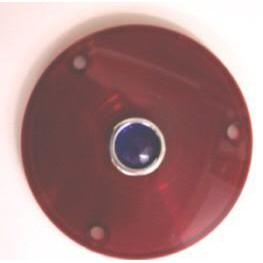 Tail Light Lens: Round (w/dot, sold in pairs only) 1957-63 (C1UZ-13450-B)