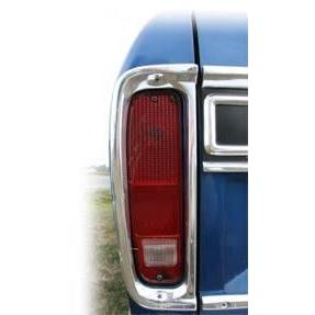 Tail light bezels, sold in pairs only (bright dip anodized aluminum) 1973-79(D3TZ-99279A66-PR)