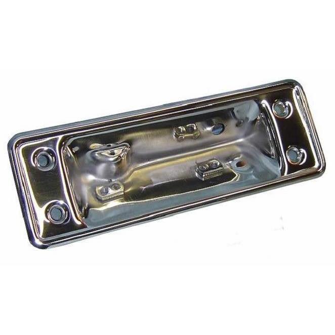 Tailgate handle mounting plate, NOT for step side (for style side tailgates, polished stainless steel) 1964-72 (C4TZ-99431C78-SS)