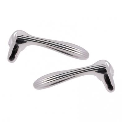 Vent window handles, SOLD IN PAIRS (chrome ) does not come with buttons, fits 1948-50 (78-7022916-PR)