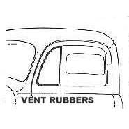 Vent window rubber seals, weatherstripping (sold in pairs only) 1948-52 (7C-8121448-PR)